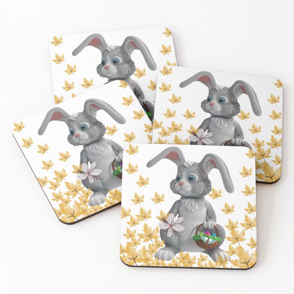 Easter Bunny Coasters (Set of 4)