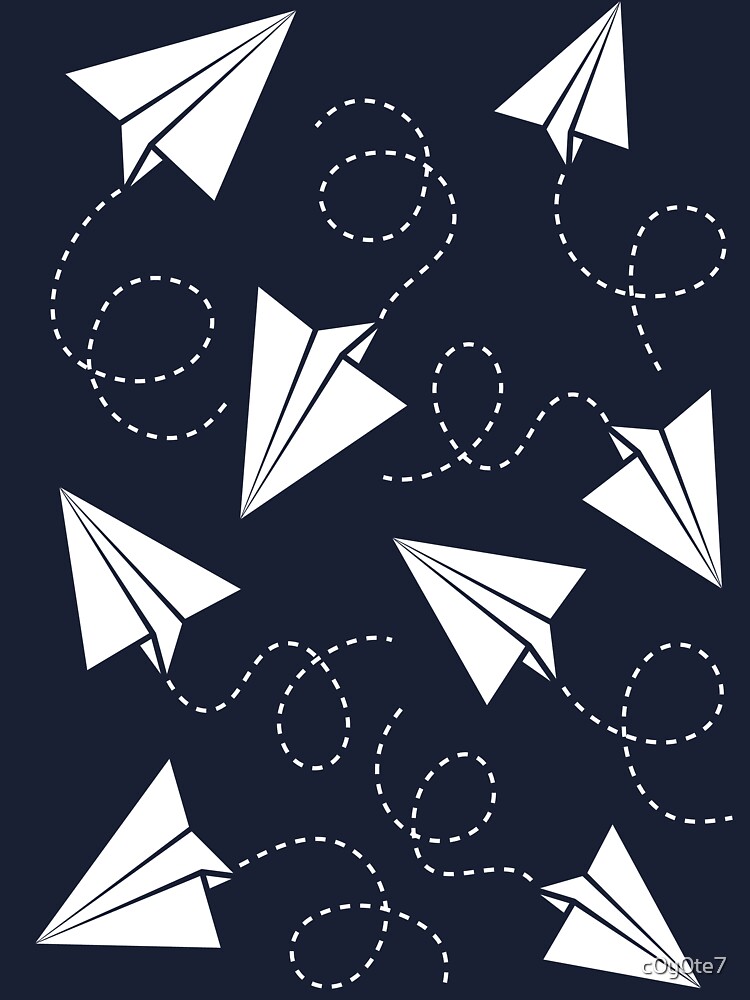 Thumbnail 2 of 2, Kids T-Shirt, Paper Plane Pattern designed and sold by c0y0te7.