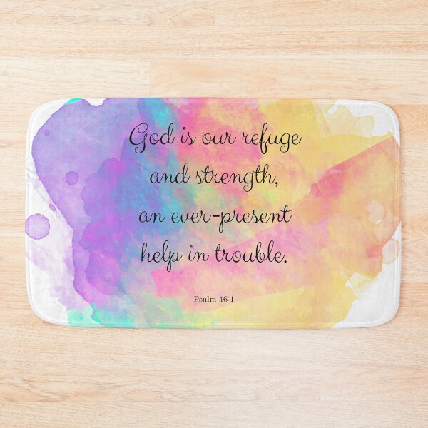 Item preview, Psalm 46:1, God is our Refuge Bible Quote designed and sold by StudioCitrine.