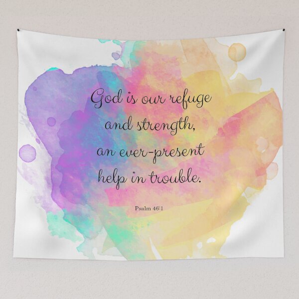 Item preview, Psalm 46:1, God is our Refuge Bible Quote designed and sold by StudioCitrine.