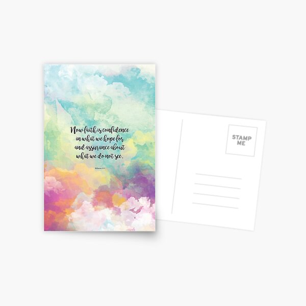 Hebrews 11:1 Faith Bible Verse Postcard