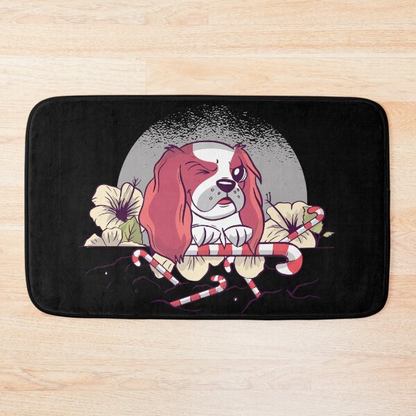 Item preview, Dog winks with flowers and candy canes designed and sold by Dibbelchen.
