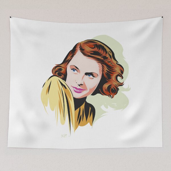 Item preview, Ingrid Bergman - An illustration by Paul Cemmick designed and sold by TIGERDAVER.