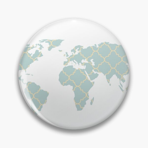 Item preview, World map with Turkish Pattern designed and sold by Engin1881.