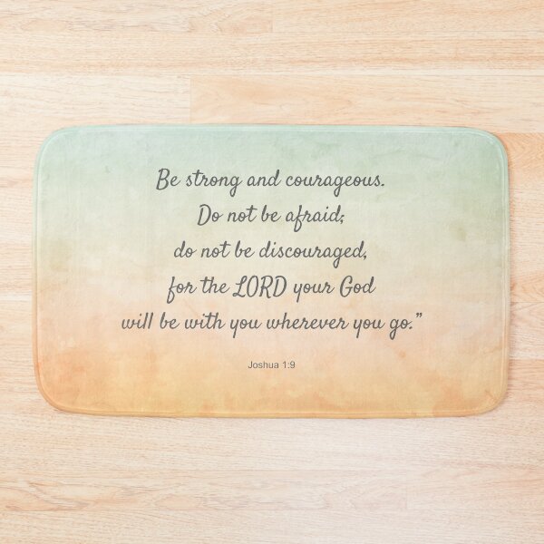 Item preview, Be strong and courageous, Bible Verse, Joshua 1:9 designed and sold by StudioCitrine.