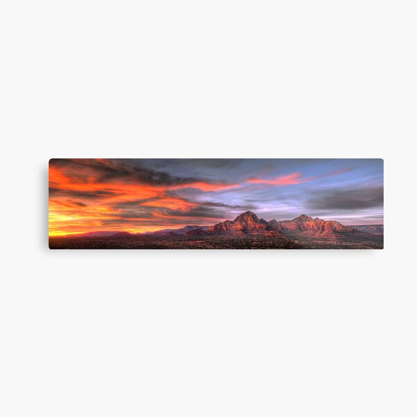 Sedona Sunset Panorama Metal Print