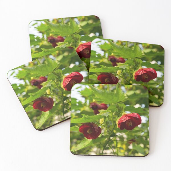 Item preview, Midsummer Garden Dreams - Abutilon Chinese Lanterns in Rich Vermilion designed and sold by Georgia Mizuleva.