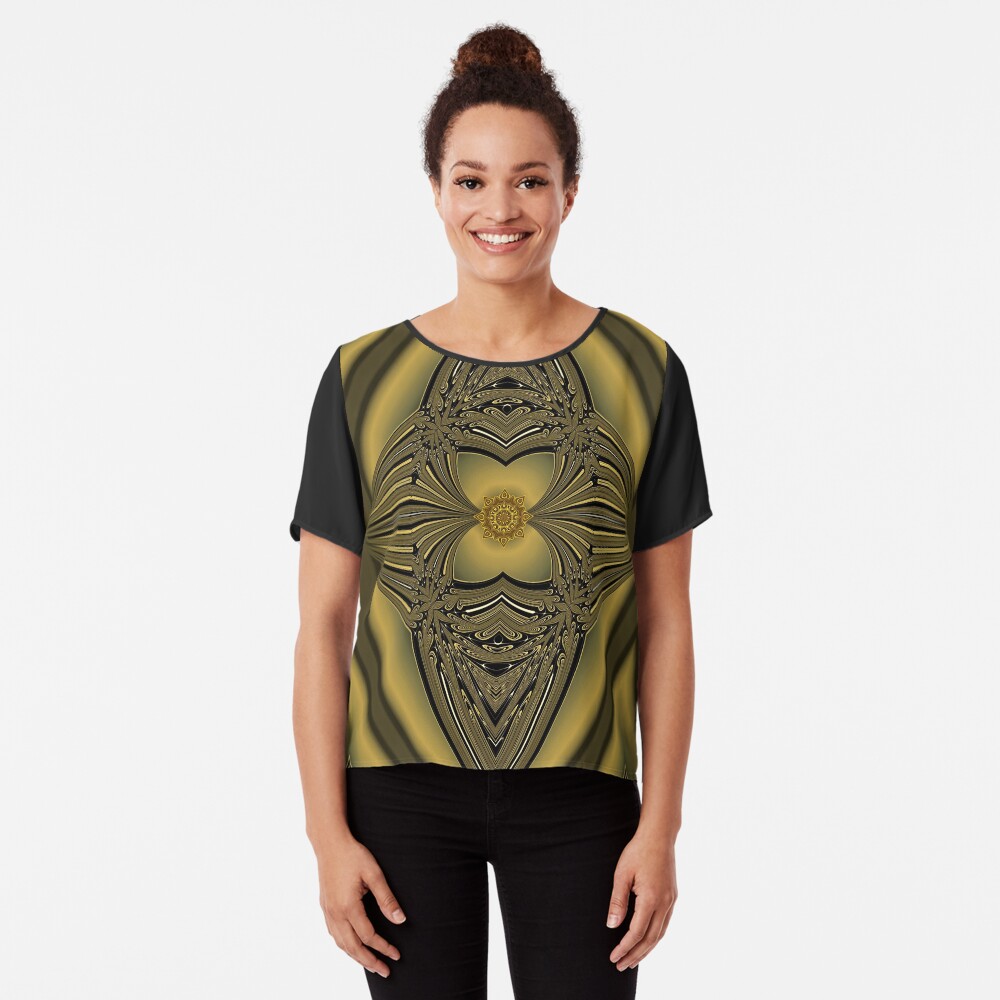 Golden Rose Chiffon Top