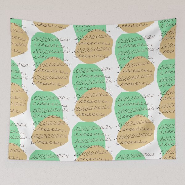 Item preview, Scribble Blob Print Yellow And Green designed and sold by isobelcough.