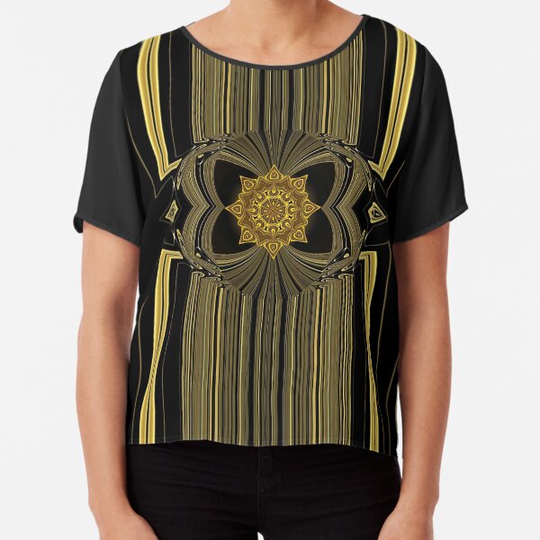 Golden Infinity Chiffon Top