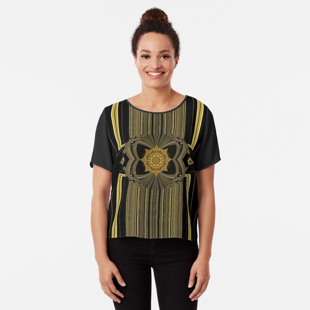 Golden Infinity Chiffon Top