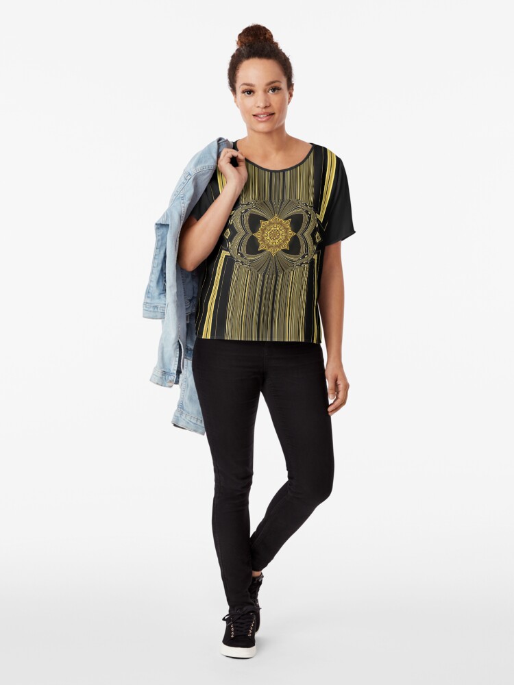 Alternate view of Golden Infinity Chiffon Top
