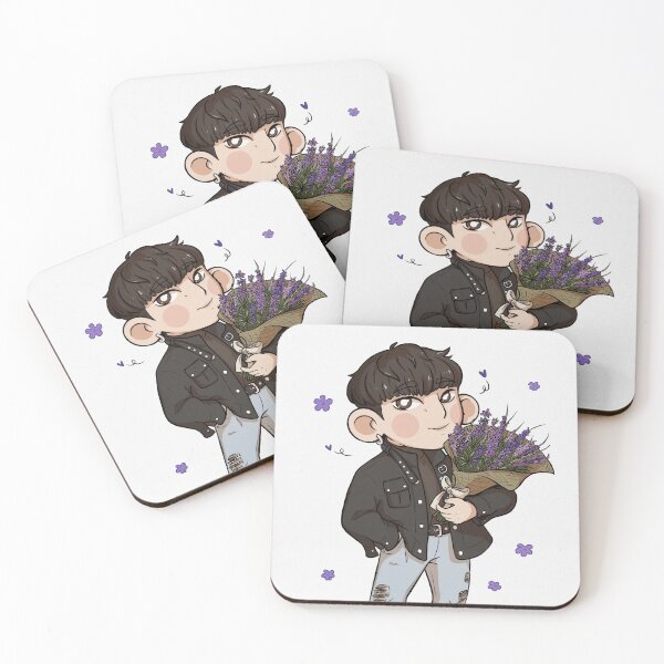 Item preview, Seonghwa with a lavender bouquet designed and sold by nailurus.