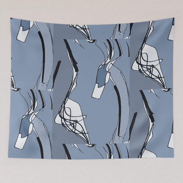 Item preview, Blue Waves Line Abstract designed and sold by isobelcough.