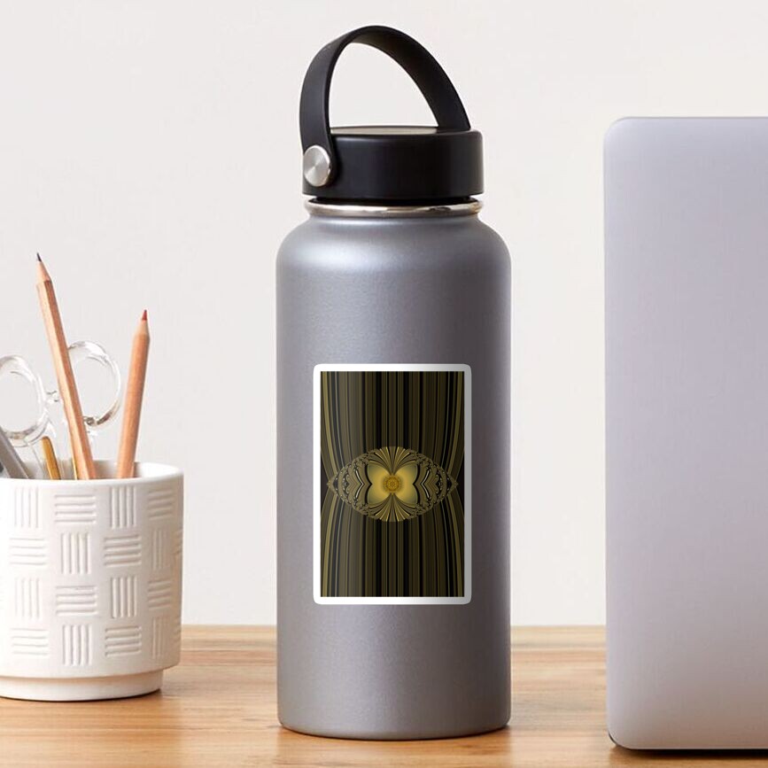 Golden Floral Sticker