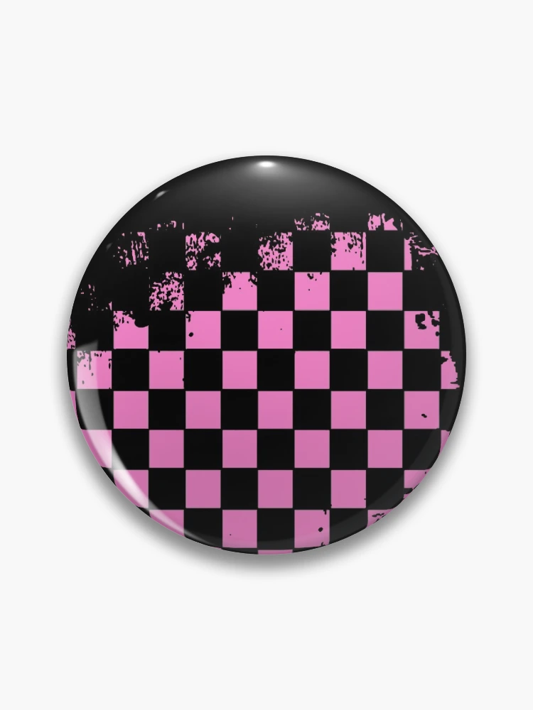 Grunge Emo Checkerboard Pink