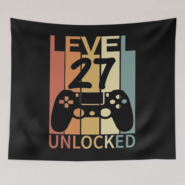 Item preview, level 27 Unlocked Funny retro gaming  designed and sold by nassertim.