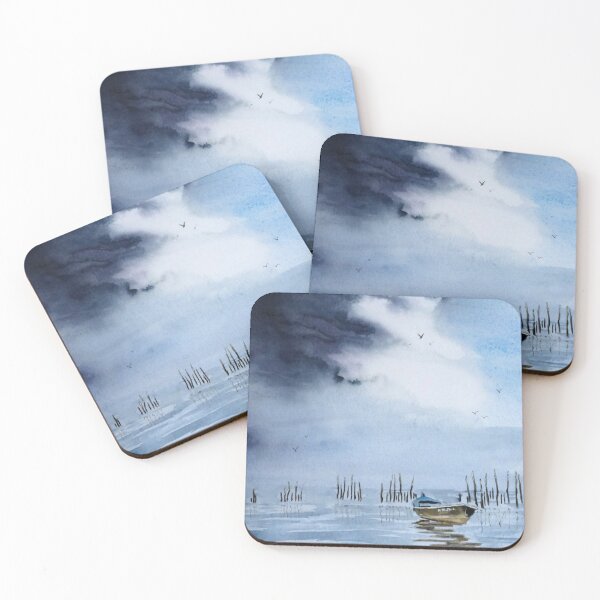 Item preview, Arcachon Basin - Marine Watercolor designed and sold by joelle Guillaume.