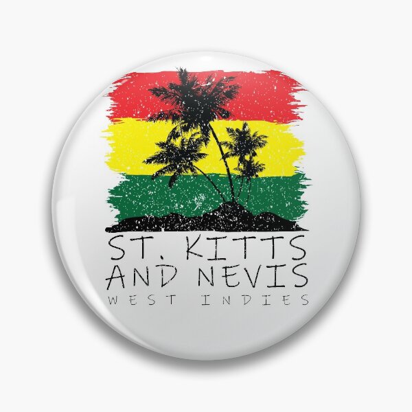 Item preview, St. Kitts and Nevis National Colours in Background of Palm silhouette designed and sold by IdentiTee Studios.