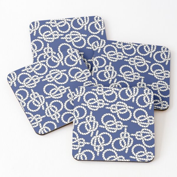 Item preview, Blue Nautical Knots Print designed and sold by kapotka.