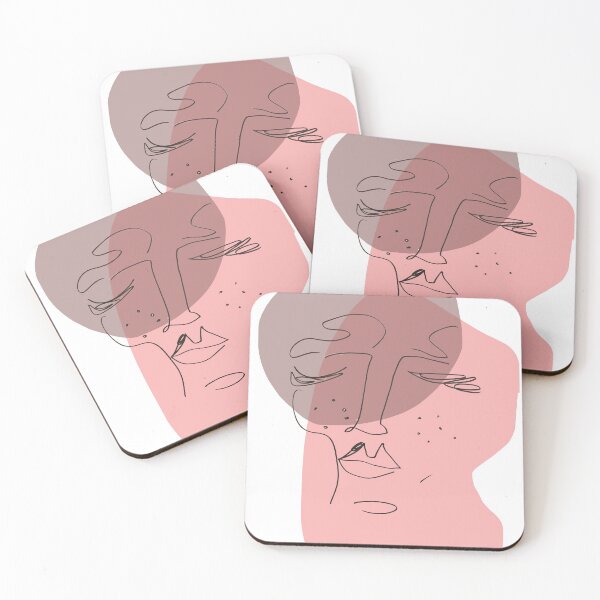 Item preview, Abstract Face Pink Blobs designed and sold by isobelcough.