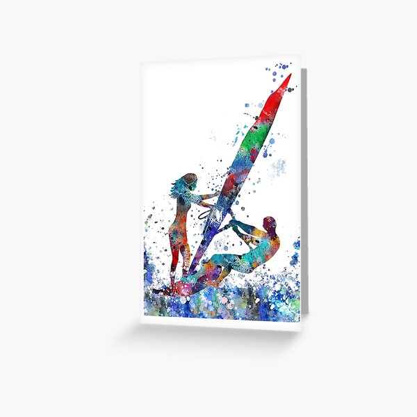 Item preview, Windsurfer, windsurfing couple designed and sold by Rosaliartbook.