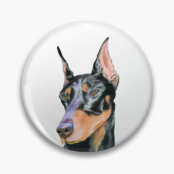 Artikelvorschau, Das Porträt von Dobermann Pinscher (handbemalt) entworfen und verkauft von MariaSibireva.