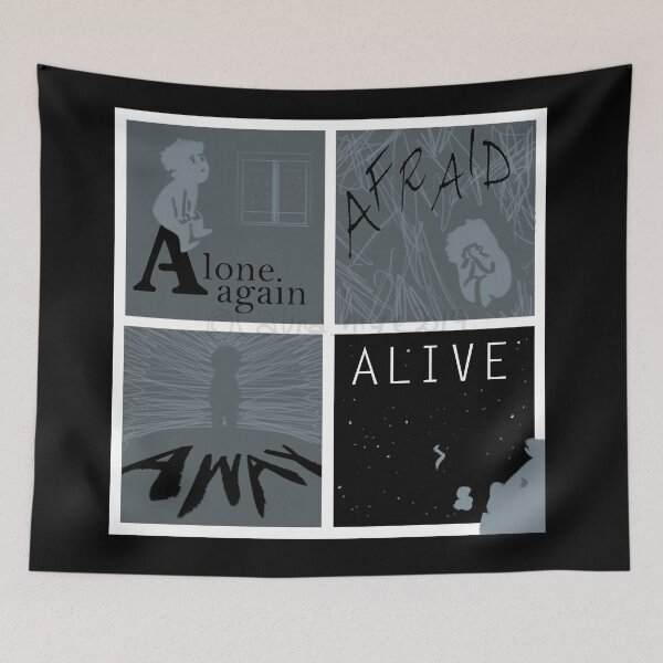Item preview, Alone - Afraid - Away- ALIVE designed and sold by LauraHiye.