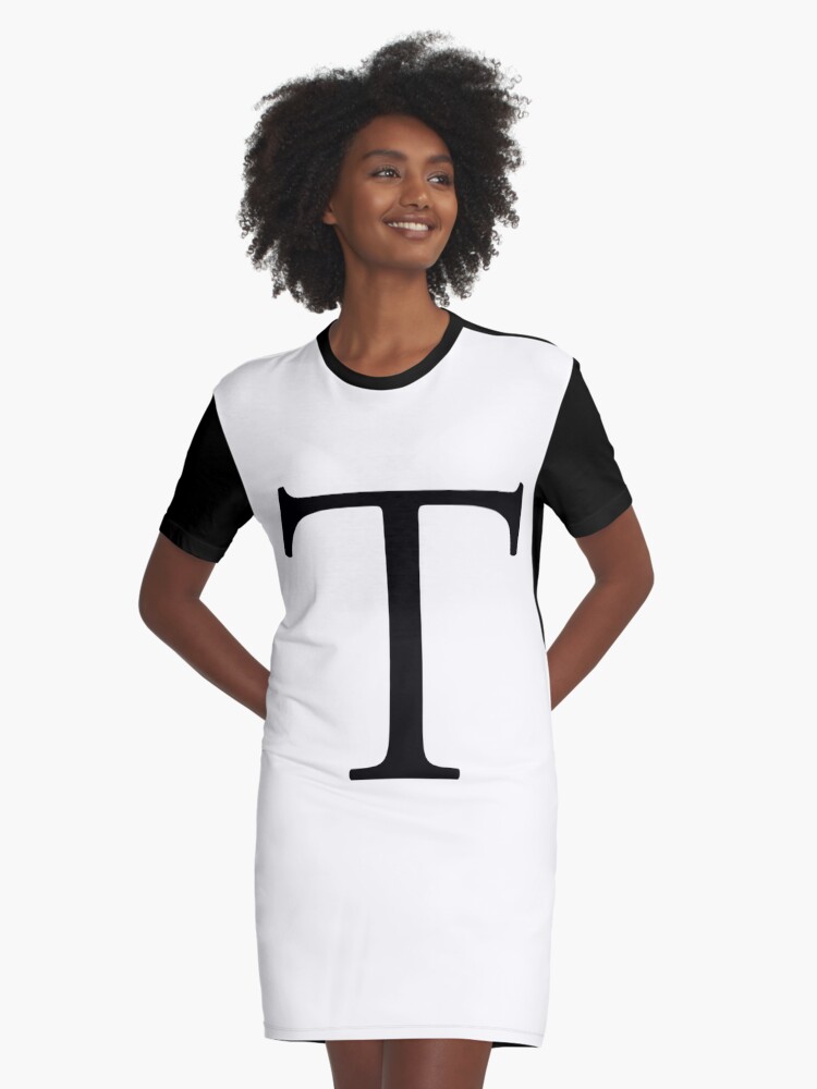 letter shirt dress