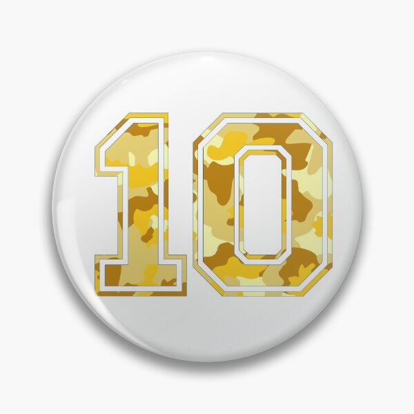 Item preview, Team Sports Uniform Number #10 - Yellow Camouflage designed and sold by RiplMedia.