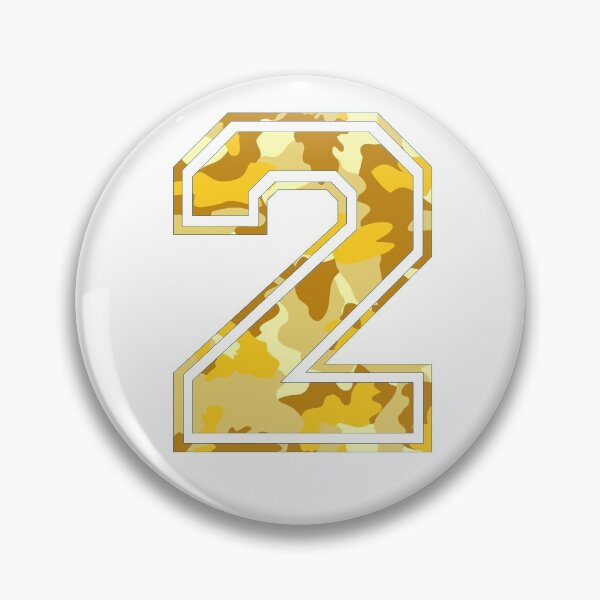 Item preview, Team Sports Uniform Number #2 - Yellow Camouflage designed and sold by RiplMedia.