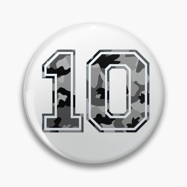 Item preview, Team Sports Uniform Number #10 - Black Camouflage designed and sold by RiplMedia.