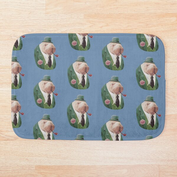 Walrus Green Bath Mat