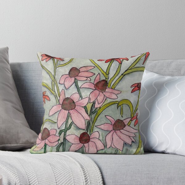 Aperçu de l'œuvre Echinacea and Co. Fleurs au format art déco. créée et vendue par Cacatuart.