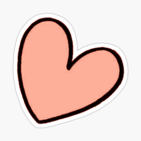 Orange Heart Stickers | Redbubble