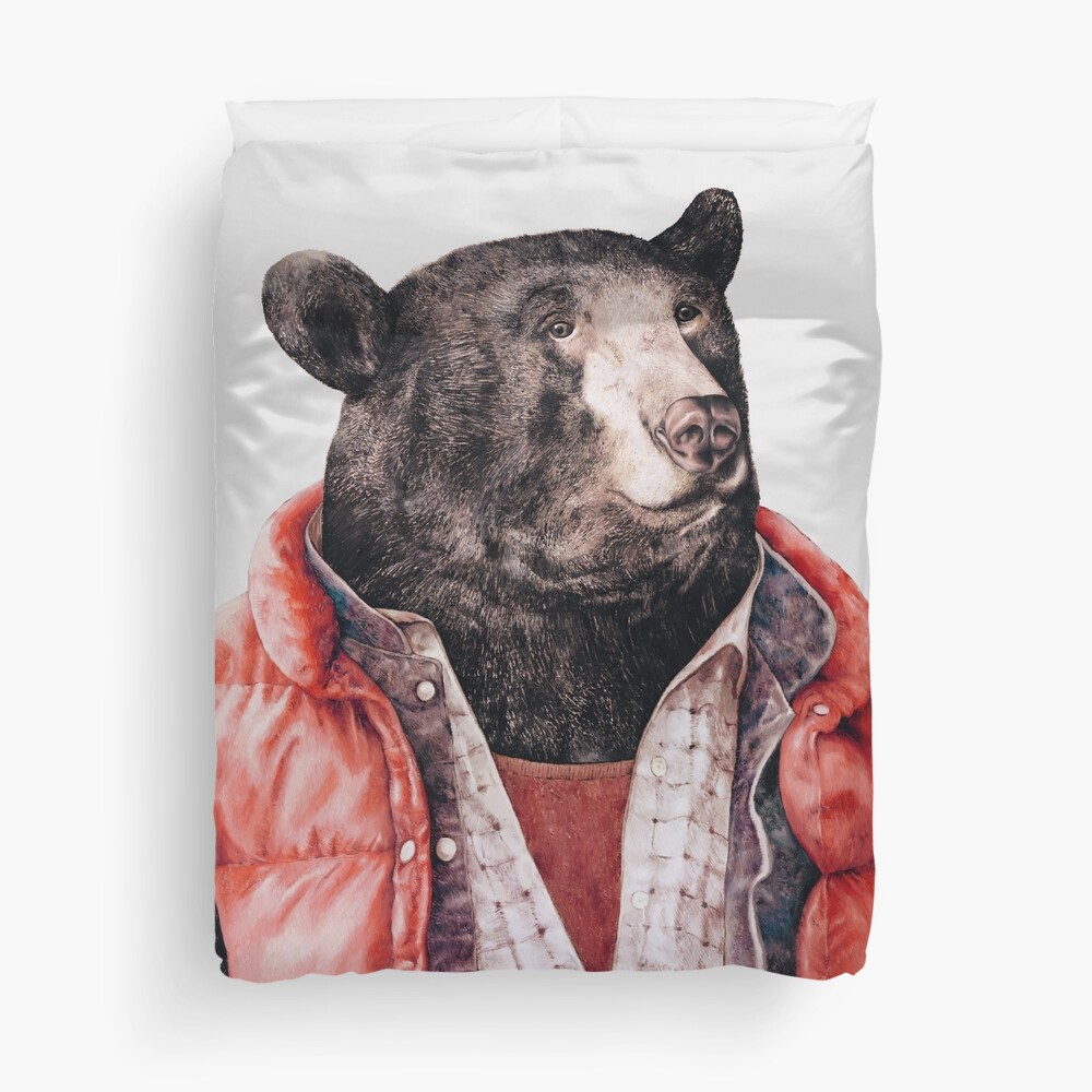 "Black Bear" Duvet Cover by AnimalCrew Redbubble
