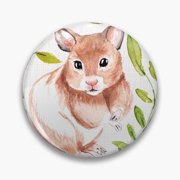 Item preview, Hamster and leafe designed and sold by Petit Faon Prints.