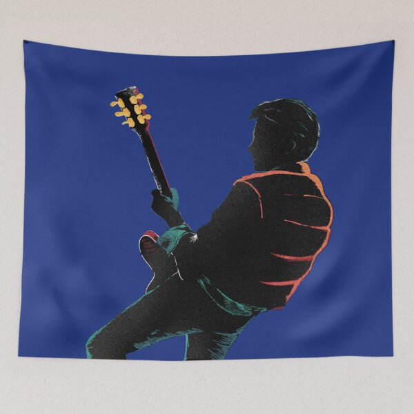 Item preview, Back To The Future - Marty playing guitar Blue designed and sold by AndreaFanArt.