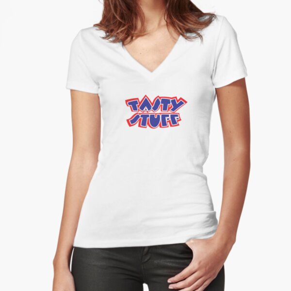 Tasty Stuff Fitted V-Neck T-Shirt