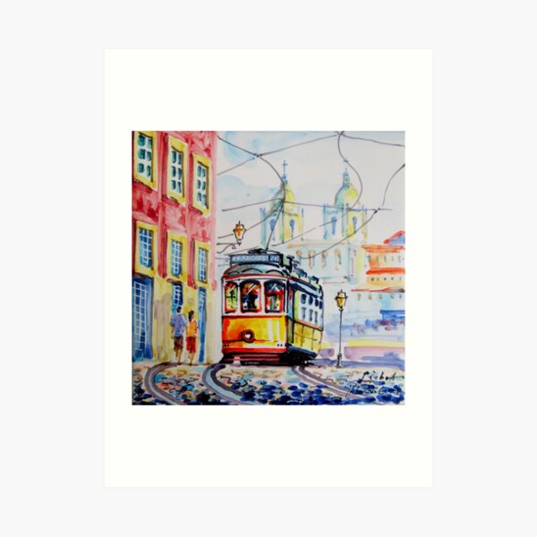 One Fine Day in Lisbon Art Print