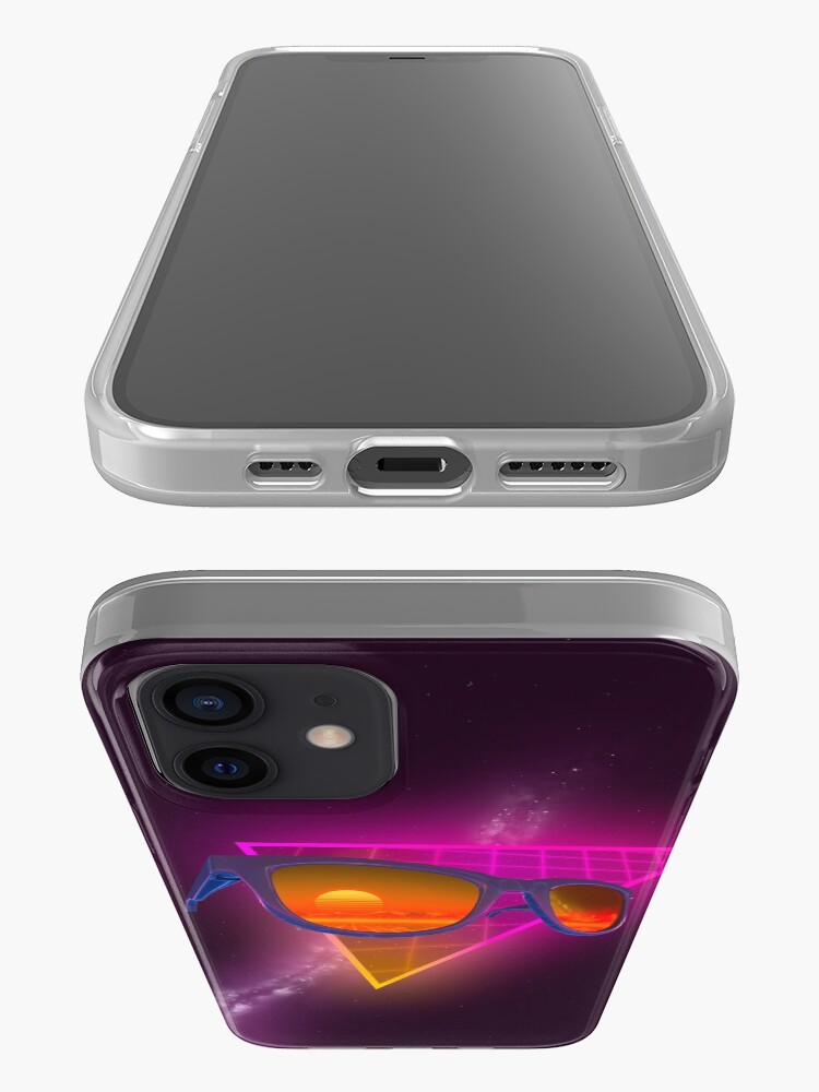 Alternate view of Sunglasses in space (Purple) iPhone Case