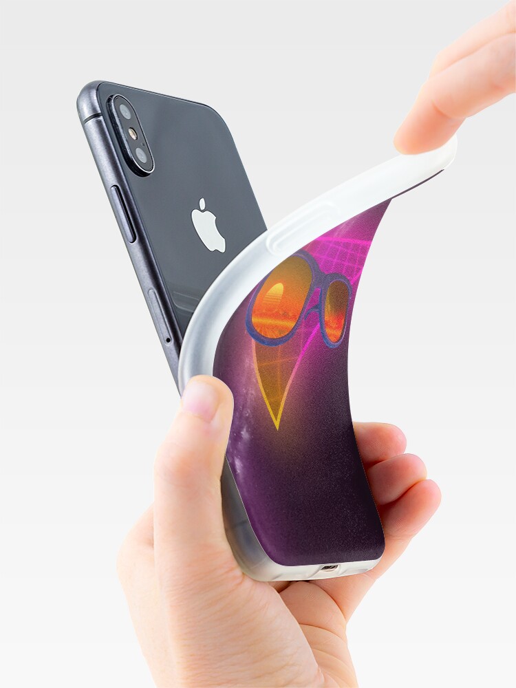 Alternate view of Sunglasses in space (Purple) iPhone Case