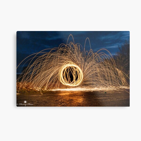 Steel wool spinning Metal Print