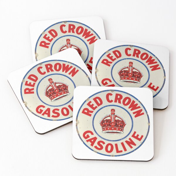 Item preview, Red Crown Gasoline distressed vintage sign reproduction designed and sold by htrdesigns.