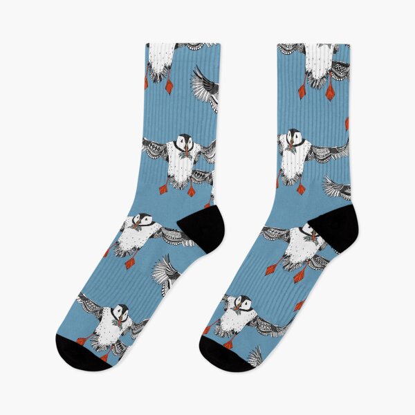 Item preview, Atlantic Puffins blue designed and sold by scrummy.