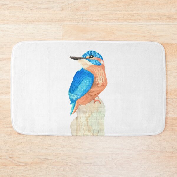 Item preview, A kingfisher on a tree stump, white designed and sold by Sonderblume.