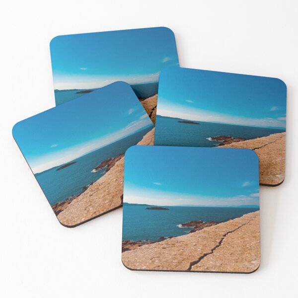 Seaview in Greece Coasters (Set of 4)