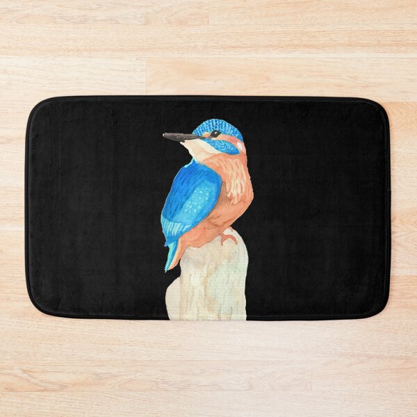Item preview, A kingfisher on a tree stump, black designed and sold by Sonderblume.