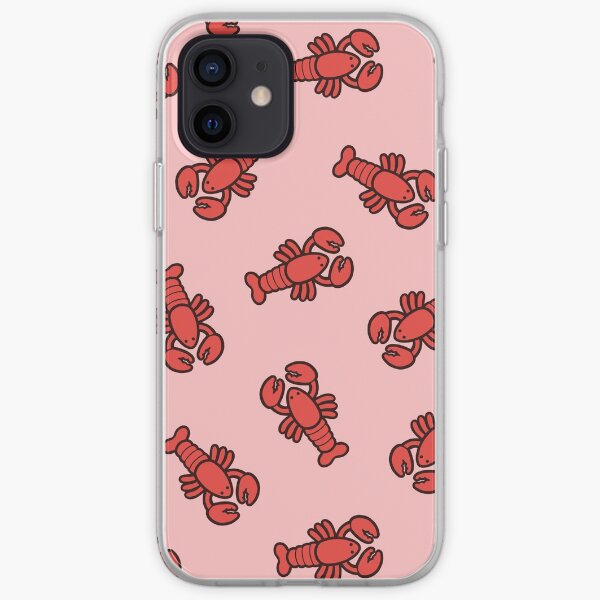 Lobsters Pattern on Light Pink iPhone Soft Case