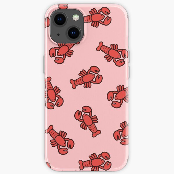 Lobsters Pattern on Light Pink iPhone Soft Case